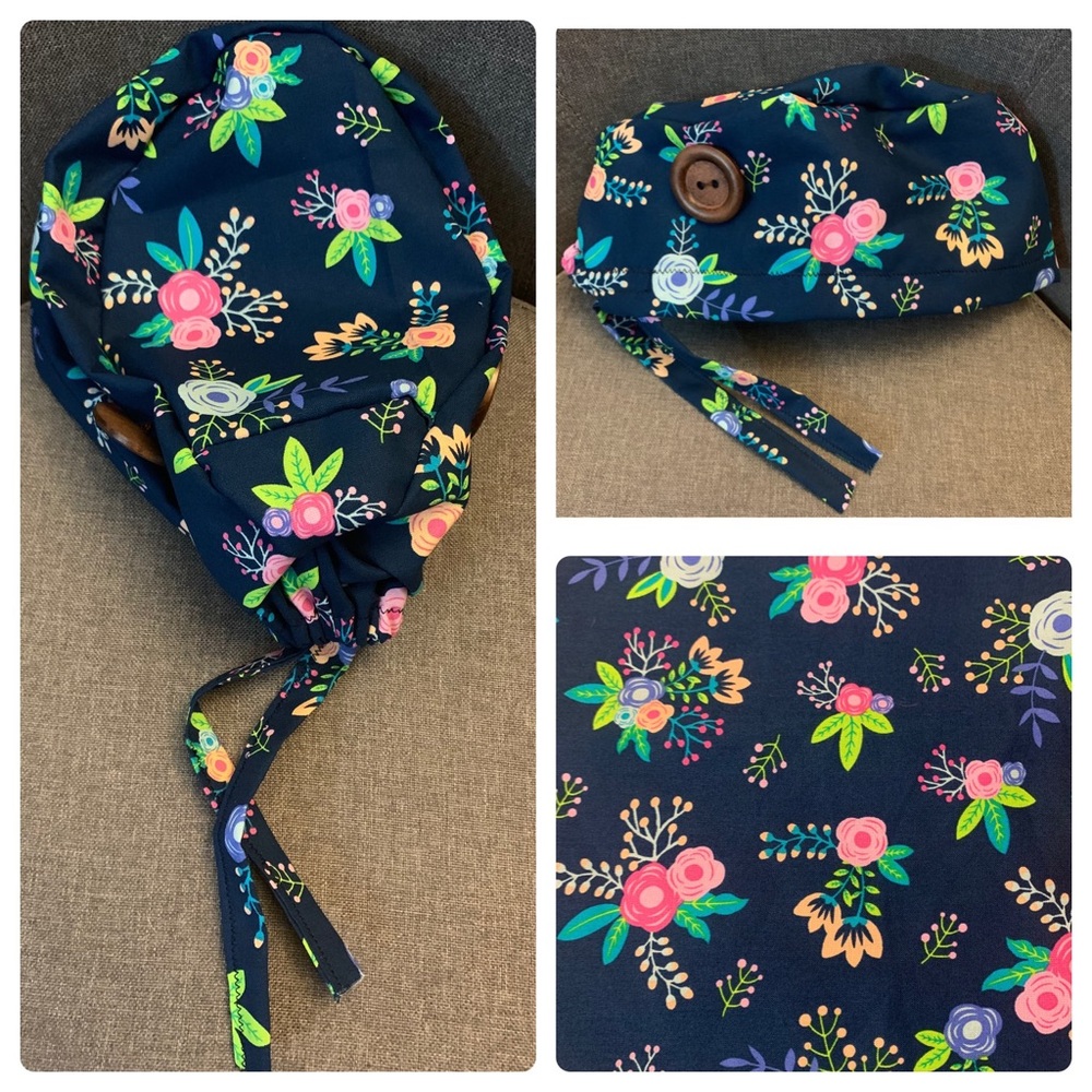 High Quality Fitted Scrub Cap with Buttons
